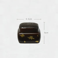 Antique-style Pure Copper Incense Burner with "Double Happiness" Design