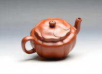 Zhou Xiaofeng's "Swirling Petals" Jun De Ribbed Yixing Zisha Teapot