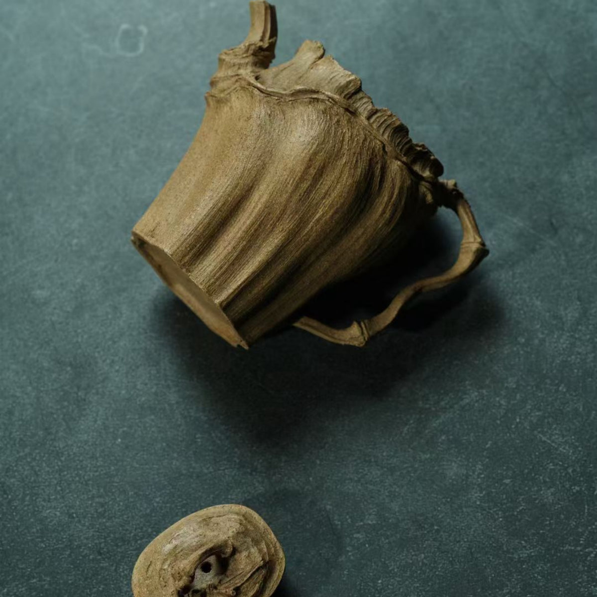 Pure Handcrafted Original Zisha Bamboo Bath Teapot