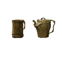 Pure Handcrafted Original Zisha Bamboo Bath Teapot