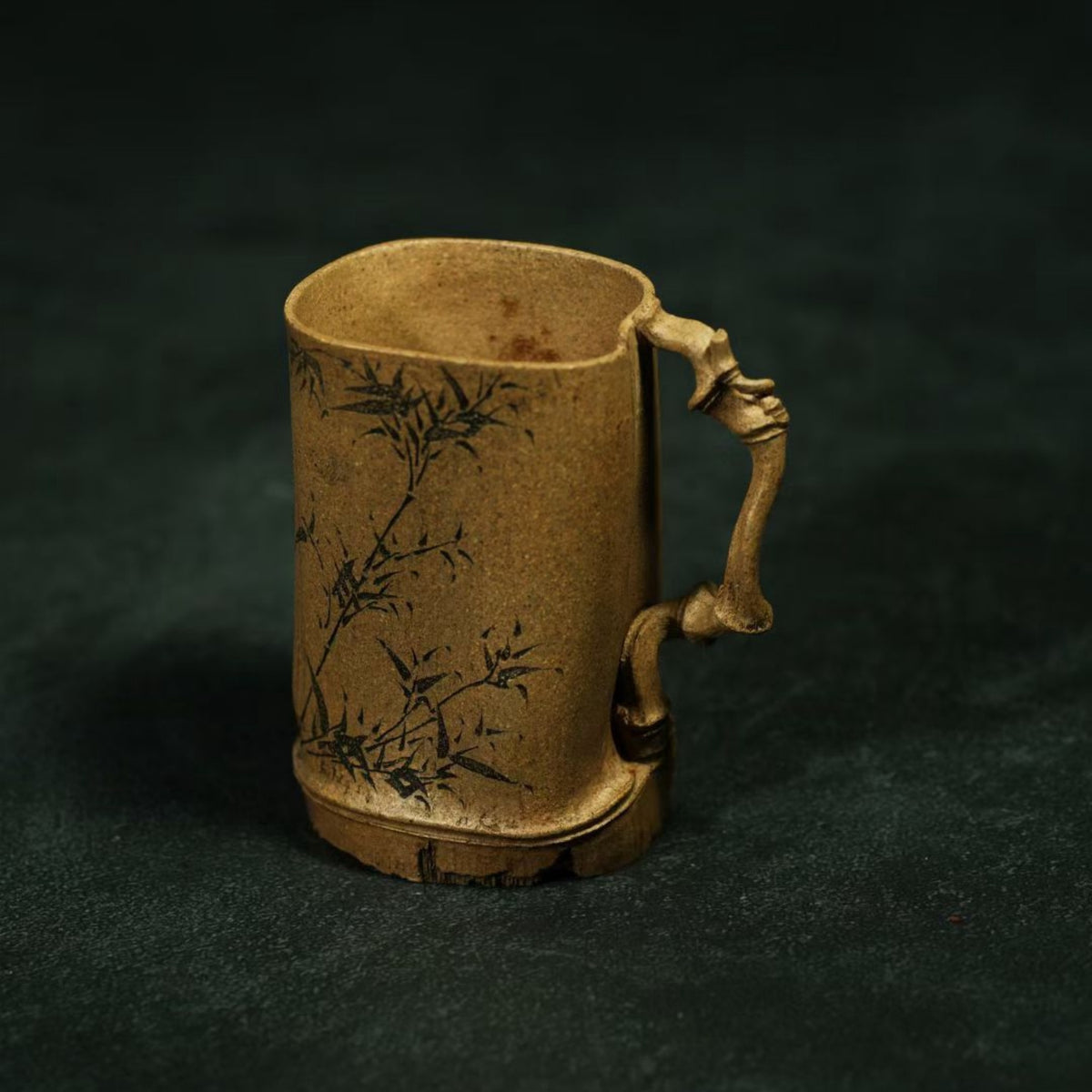 Pure Handcrafted Original Zisha Bamboo Bath Teapot