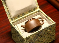 Flat-Lid Lotus Yixing Zisha Teapot