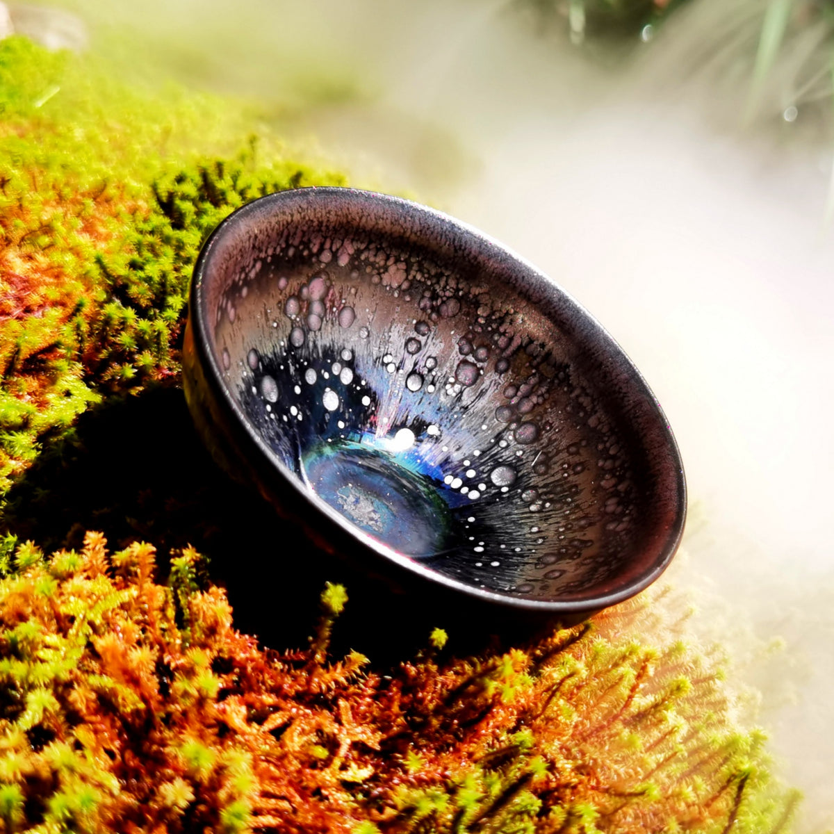 Aurora of Asgard tied-mouth Yohen Jian Zhan Tea Cup