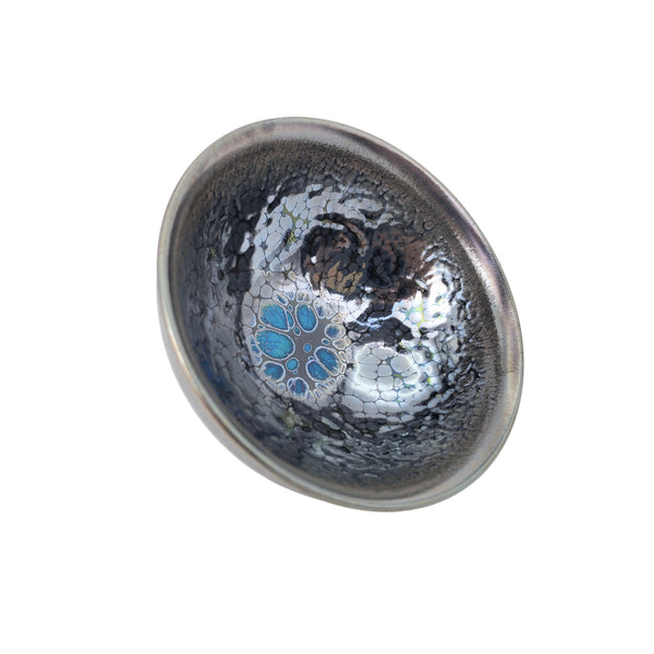 Europa's Azure Mosaics tied-mouth Yohen Jian Zhan Tea Cup