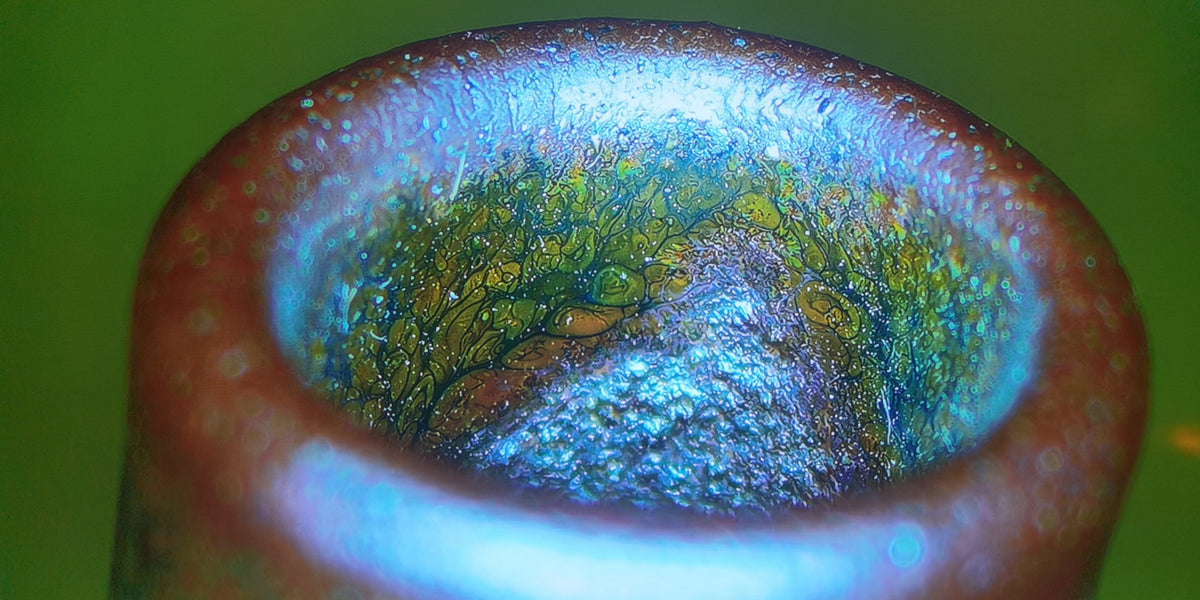 Gaia's Veins of Life partridge-feather spotted calabash gourd vase