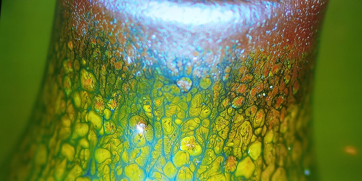 Gaia's Veins of Life partridge-feather spotted calabash gourd vase