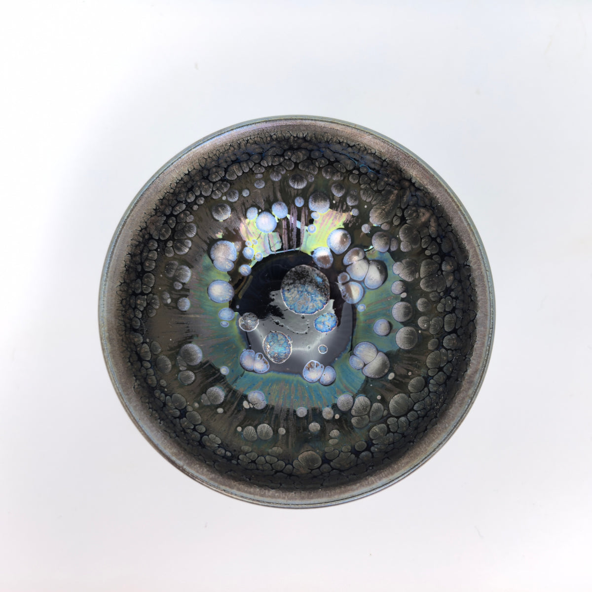 Odin's Sapphire Gaze tied-mouth Yohen Jian Zhan Tea Cup