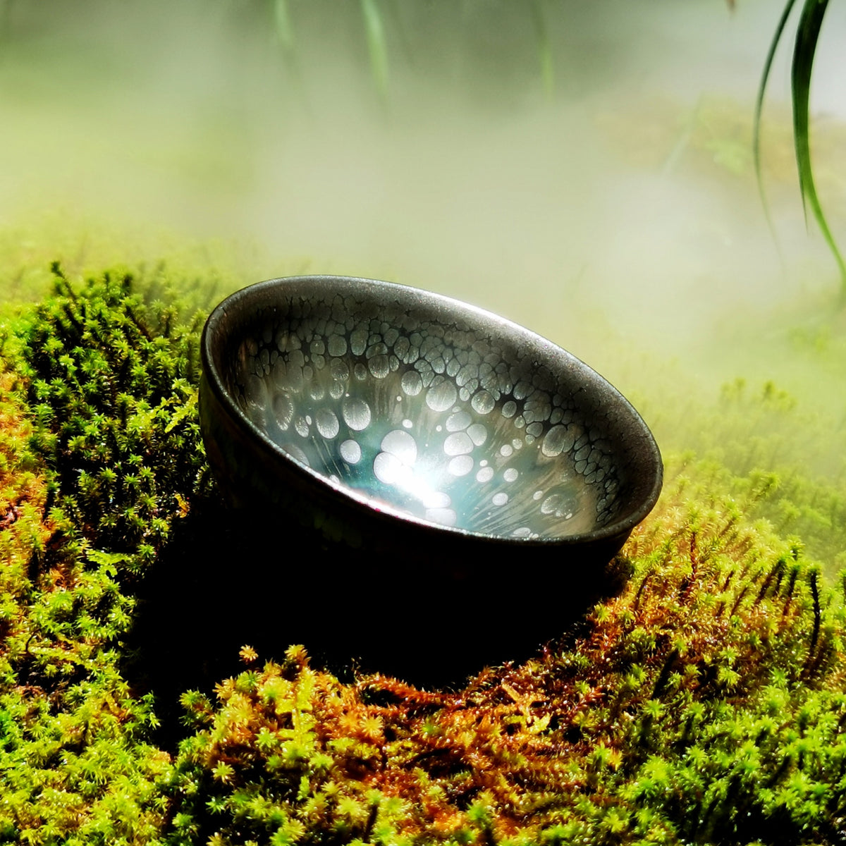Odin's Sapphire Gaze tied-mouth Yohen Jian Zhan Tea Cup