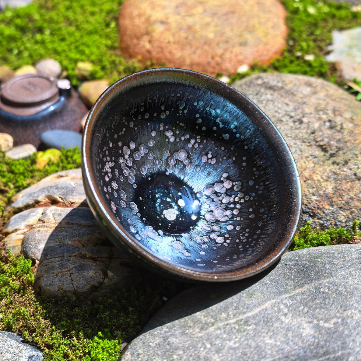 Starry Night of Olympus tied-mouth Yohen Jian Zhan Tea Cup
