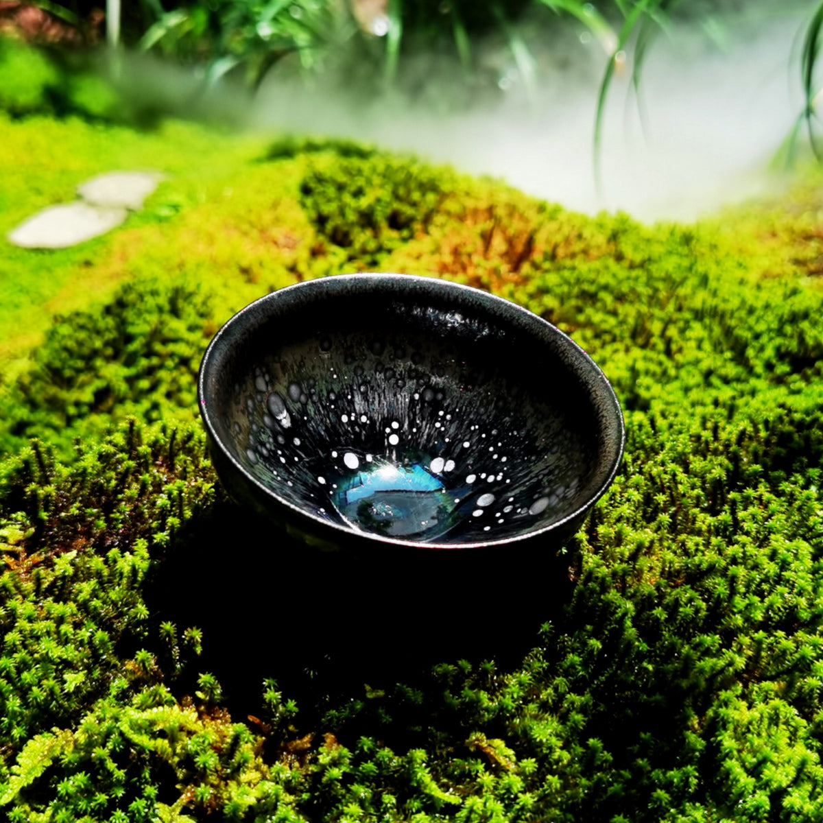 Zeus' Thunderbolt Sparkles tied-mouth Yohen Jian Zhan Tea Cup